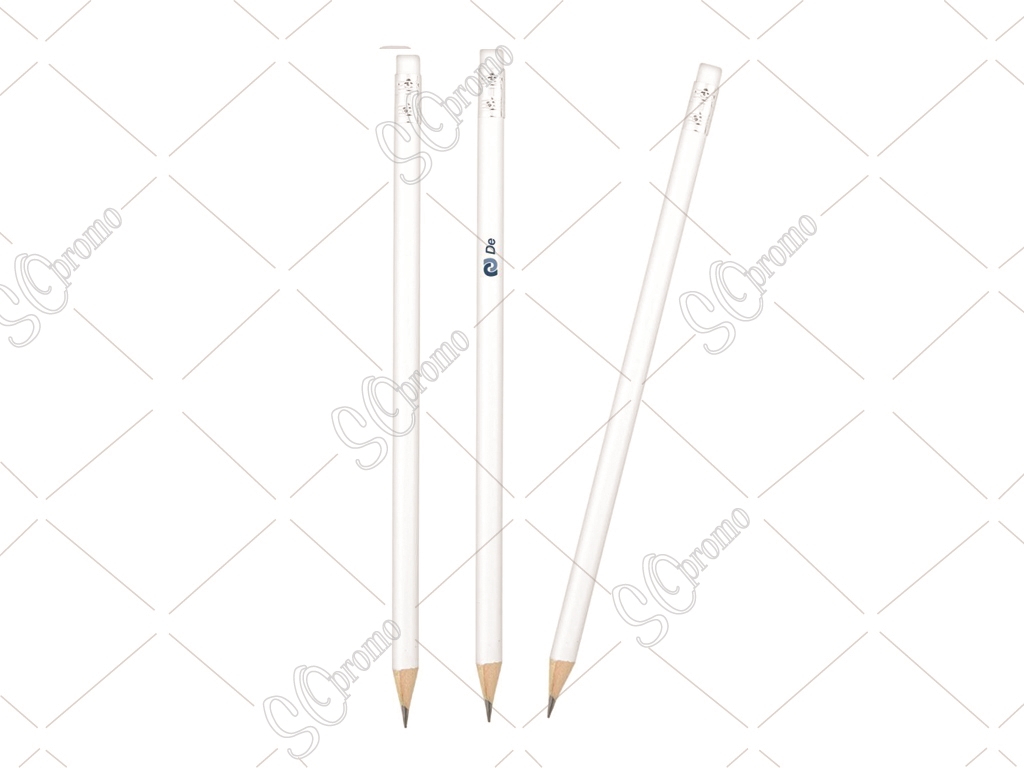 Yuvarlak Silgili Beyaz Kurşun Kalem